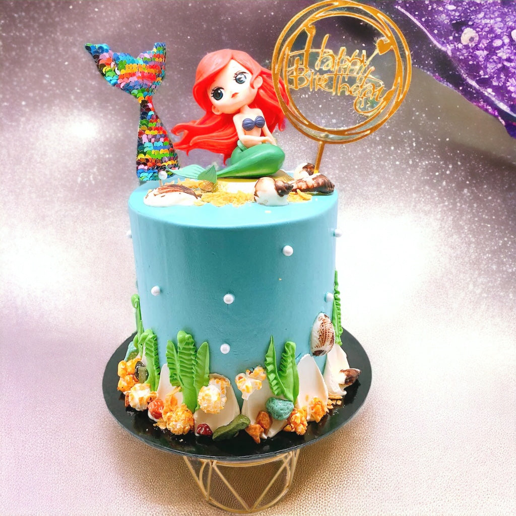 Mermaid Black Velvet Moist Cake