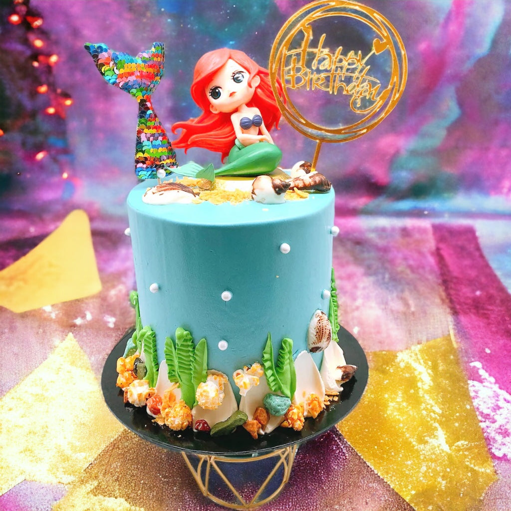 Mermaid Black Velvet Moist Cake